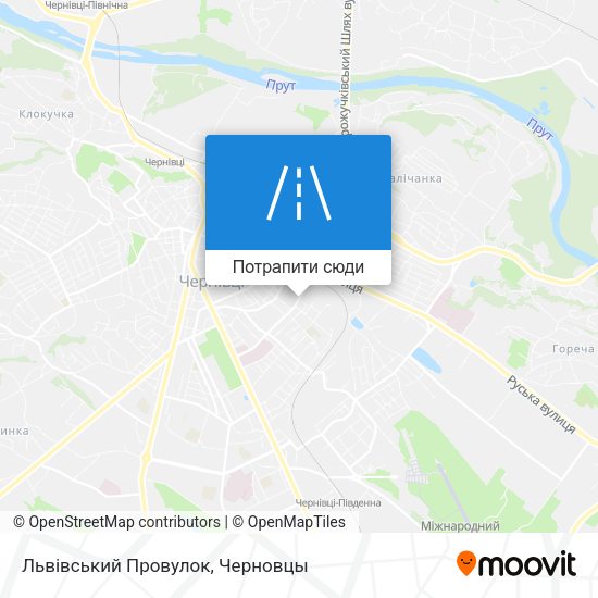 Карта Львівський Провулок