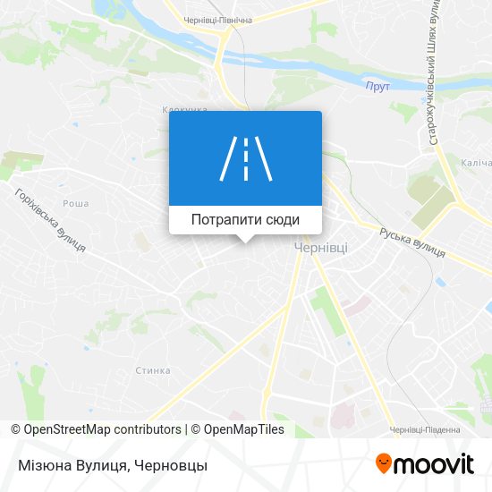 Карта Мізюна Вулиця