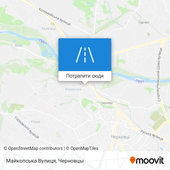 Карта Майкопська Вулиця