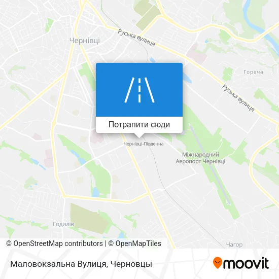 Карта Маловокзальна Вулиця