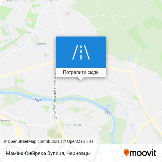 Карта Маміна-Сибіряка Вулиця