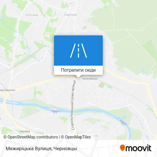 Карта Межиріцька Вулиця