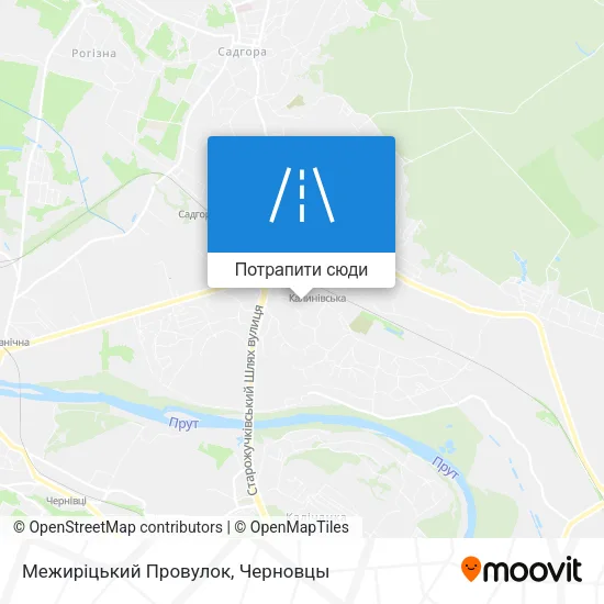 Карта Межиріцький Провулок