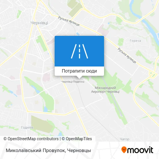 Карта Миколаївський Провулок