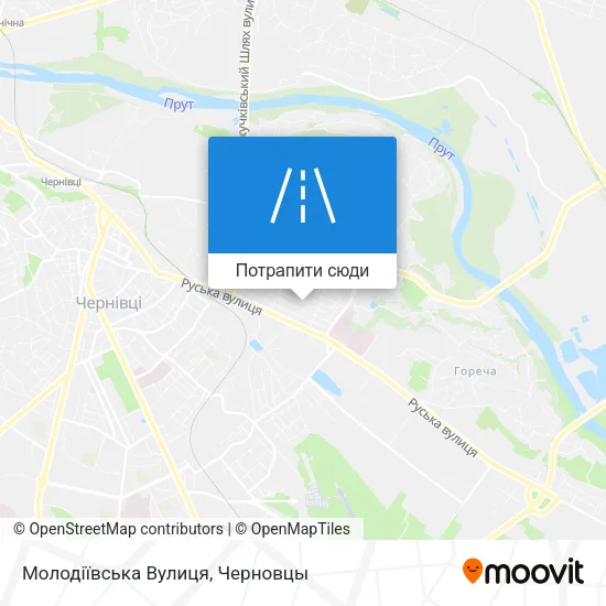 Карта Молодіївська Вулиця