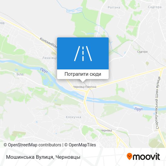 Карта Мошинська Вулиця
