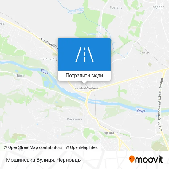 Карта Мошинська Вулиця