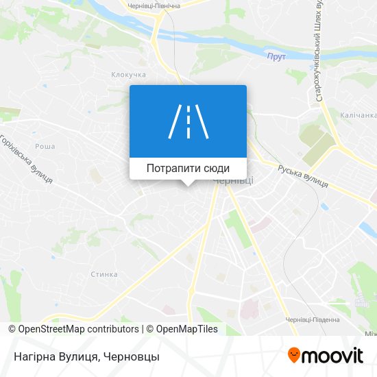 Карта Нагірна Вулиця