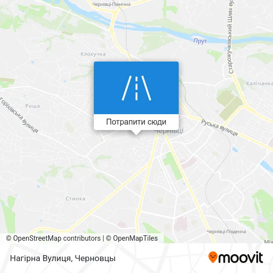 Карта Нагірна Вулиця