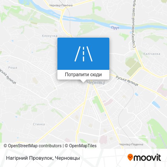 Карта Нагірний Провулок