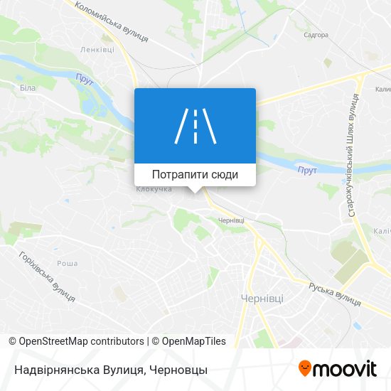 Карта Надвірнянська Вулиця