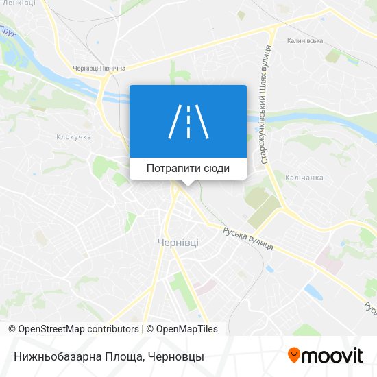 Карта Нижньобазарна Площа