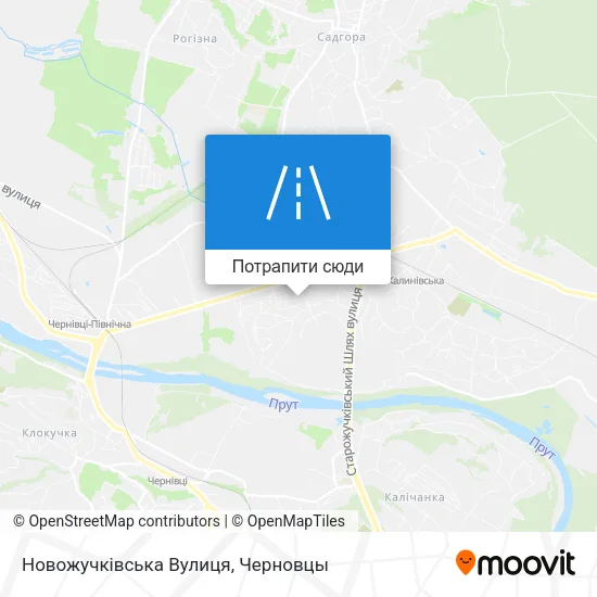 Карта Новожучківська Вулиця