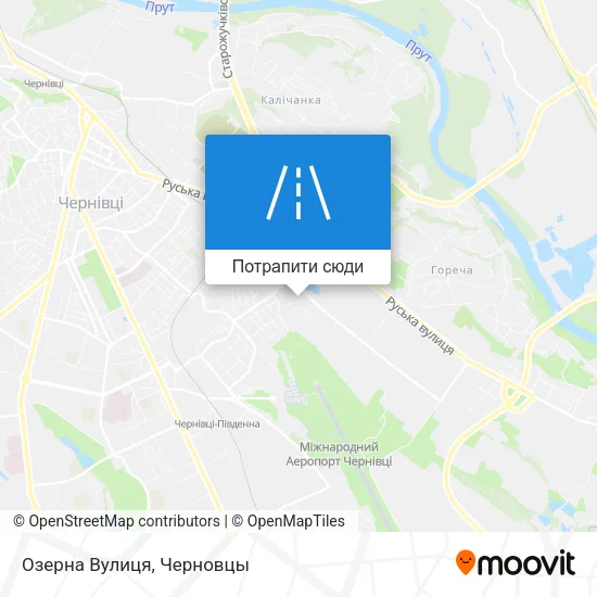 Карта Озерна Вулиця