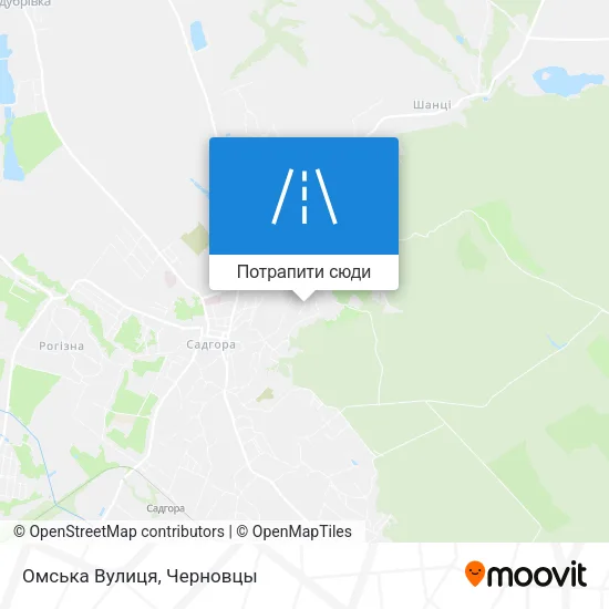 Карта Омська Вулиця