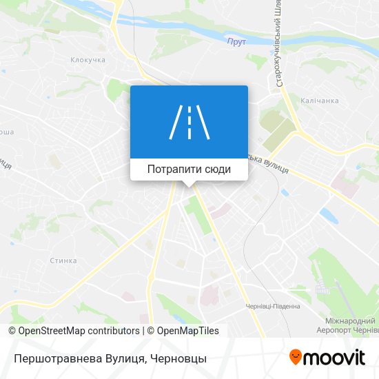 Карта Першотравнева Вулиця