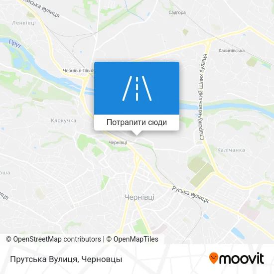 Карта Прутська Вулиця