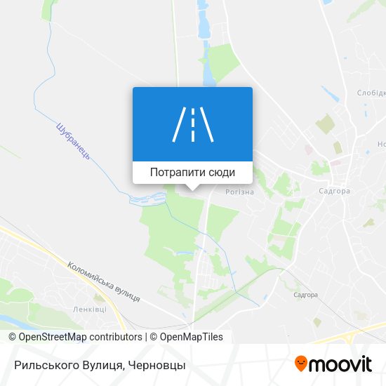Карта Рильського Вулиця