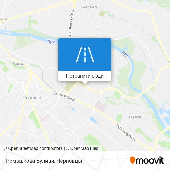 Карта Ромашкова Вулиця