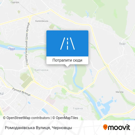 Карта Ромоданівська Вулиця
