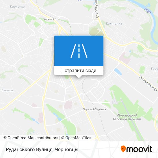 Карта Руданського Вулиця