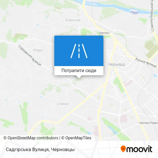 Карта Садгірська Вулиця