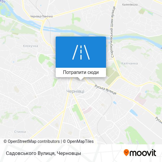 Карта Садовського Вулиця
