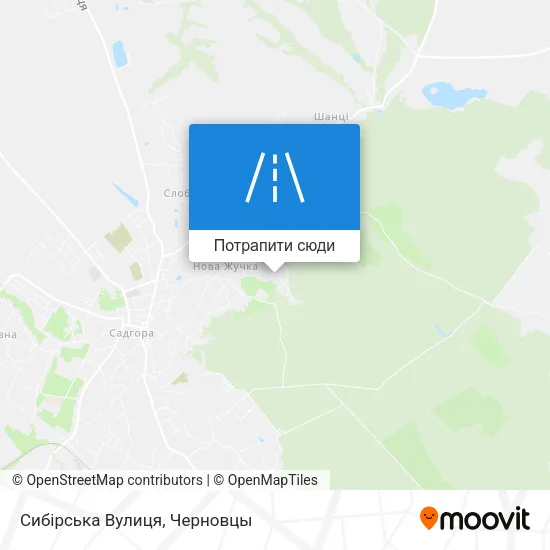 Карта Сибірська Вулиця