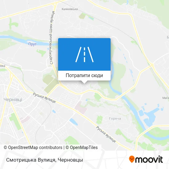 Карта Смотрицька Вулиця