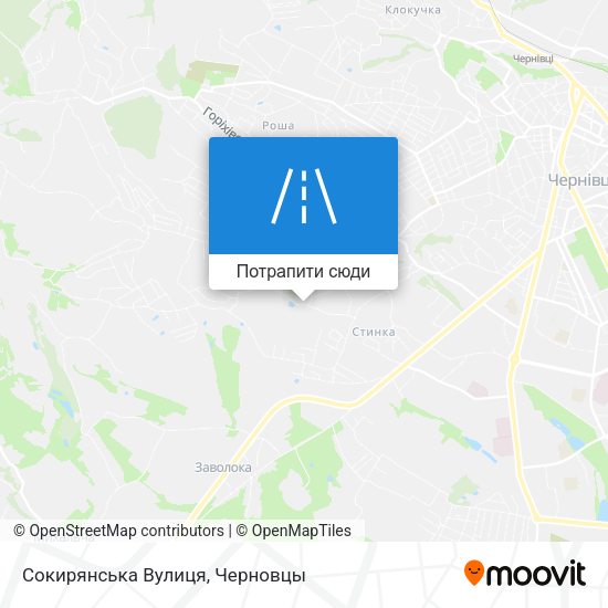 Карта Сокирянська Вулиця