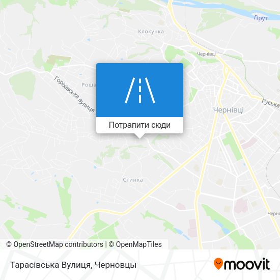 Карта Тарасівська Вулиця