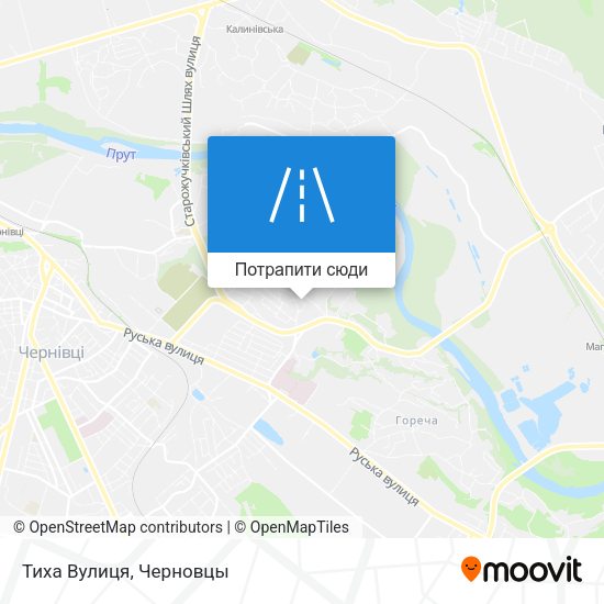Карта Тиха Вулиця