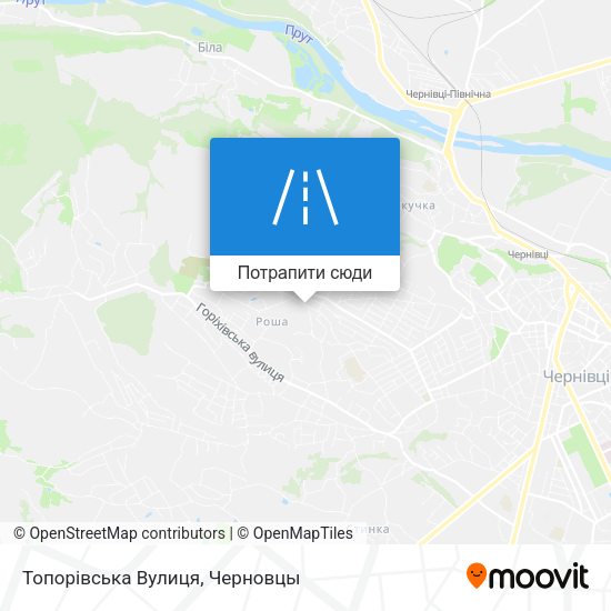 Карта Топорівська Вулиця