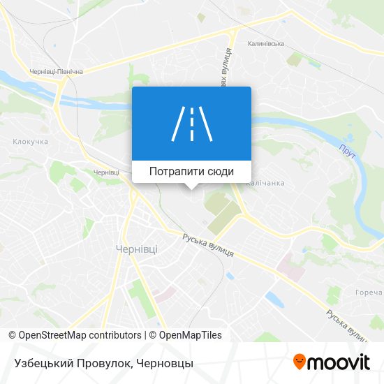 Карта Узбецький Провулок