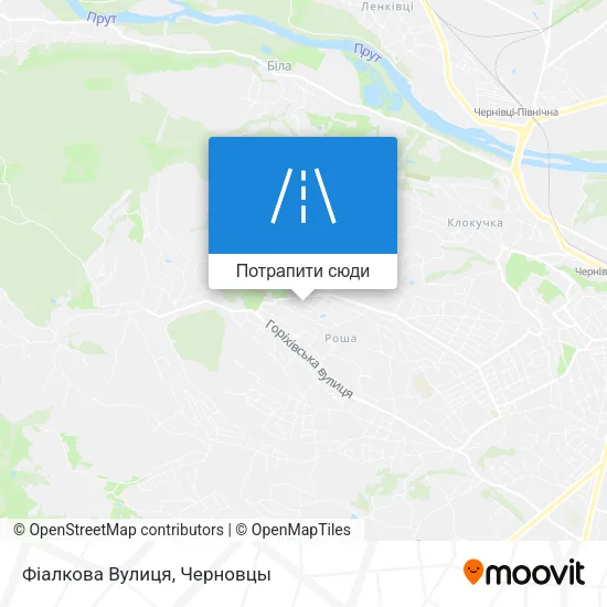 Карта Фіалкова Вулиця