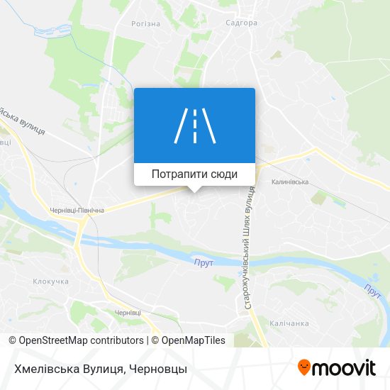 Карта Хмелівська Вулиця