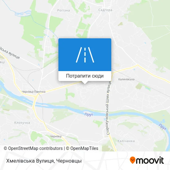 Карта Хмелівська Вулиця