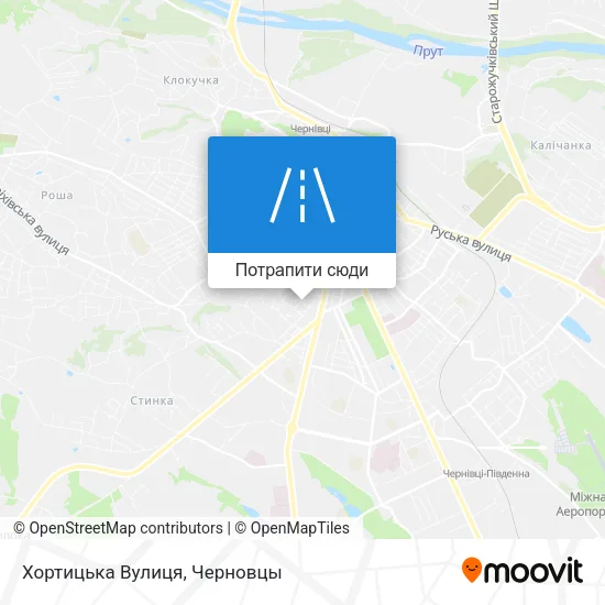 Карта Хортицька Вулиця