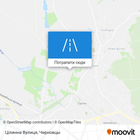 Карта Цілинна Вулиця