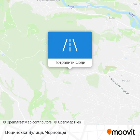 Карта Цецинська Вулиця