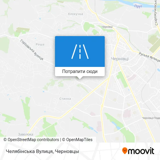 Карта Челябінська Вулиця