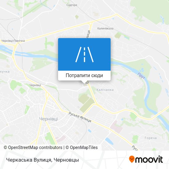 Карта Черкаська Вулиця
