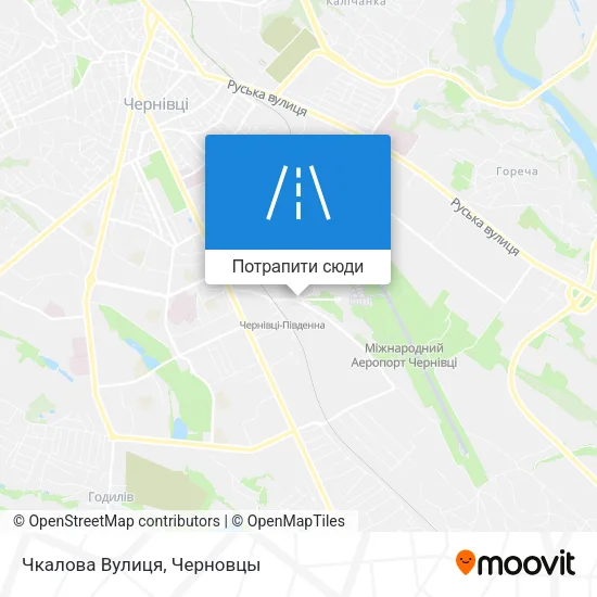 Карта Чкалова Вулиця
