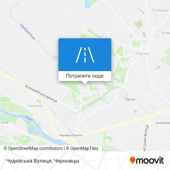 Карта Чудейська Вулиця