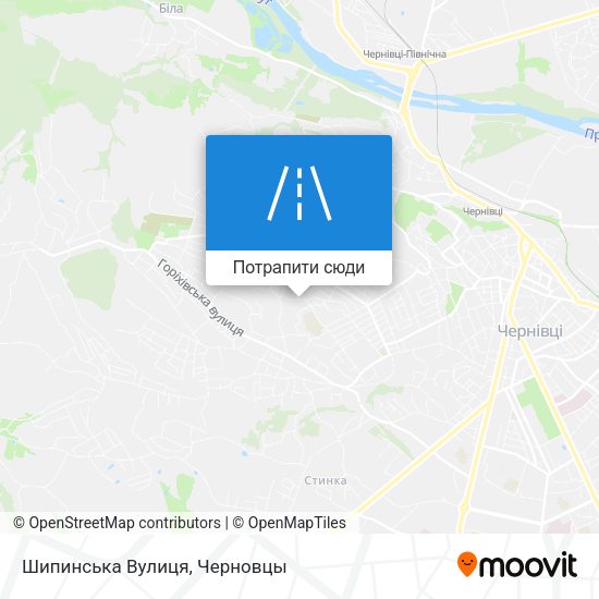 Карта Шипинська Вулиця