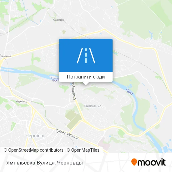 Карта Ямпільська Вулиця