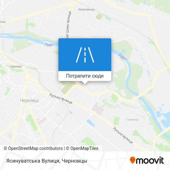 Карта Ясинуватська Вулиця