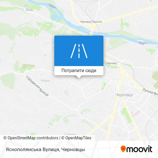 Карта Яснополянська Вулиця