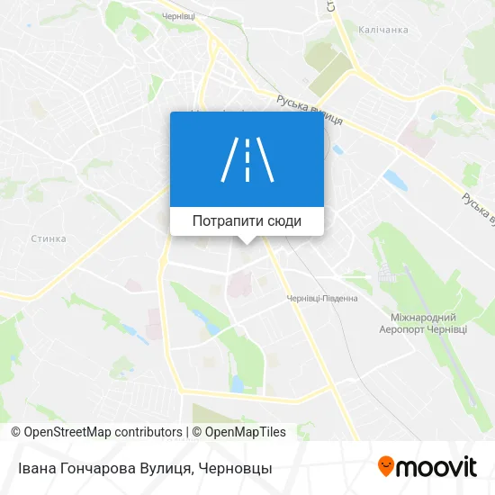 Карта Івана Гончарова Вулиця