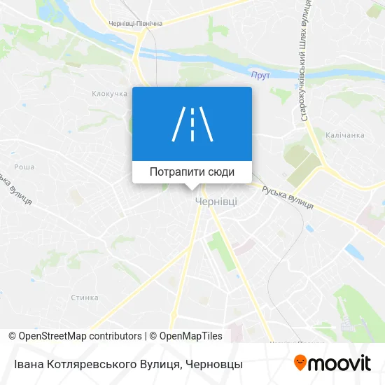 Карта Івана Котляревського Вулиця